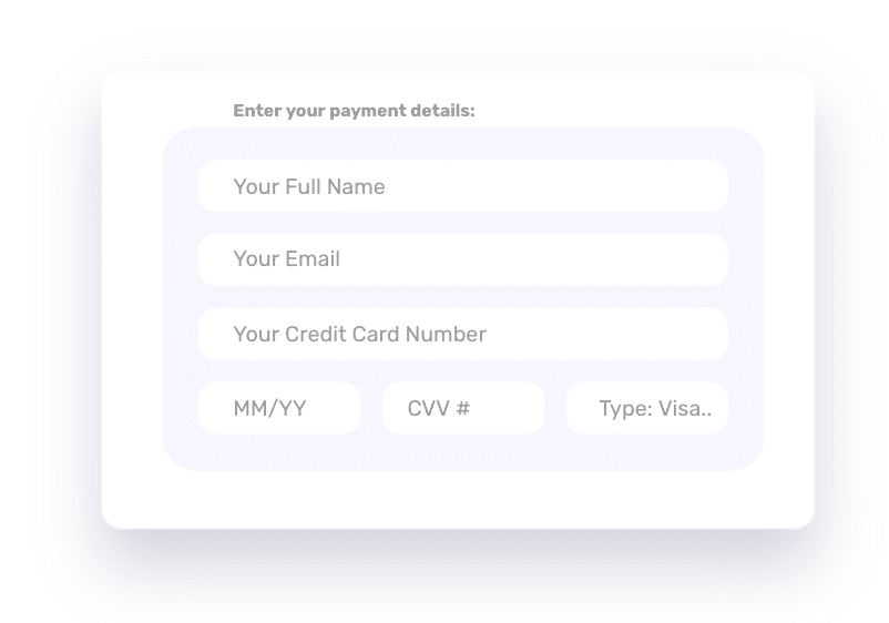 a screenshot of a form with payment details